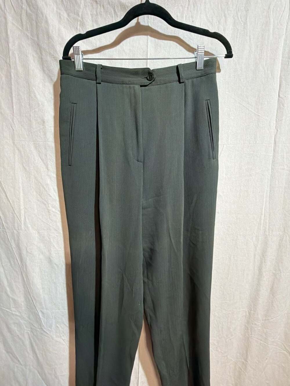 Garfield & Marks Vintage Green Pleated Trouser Pants Size 10